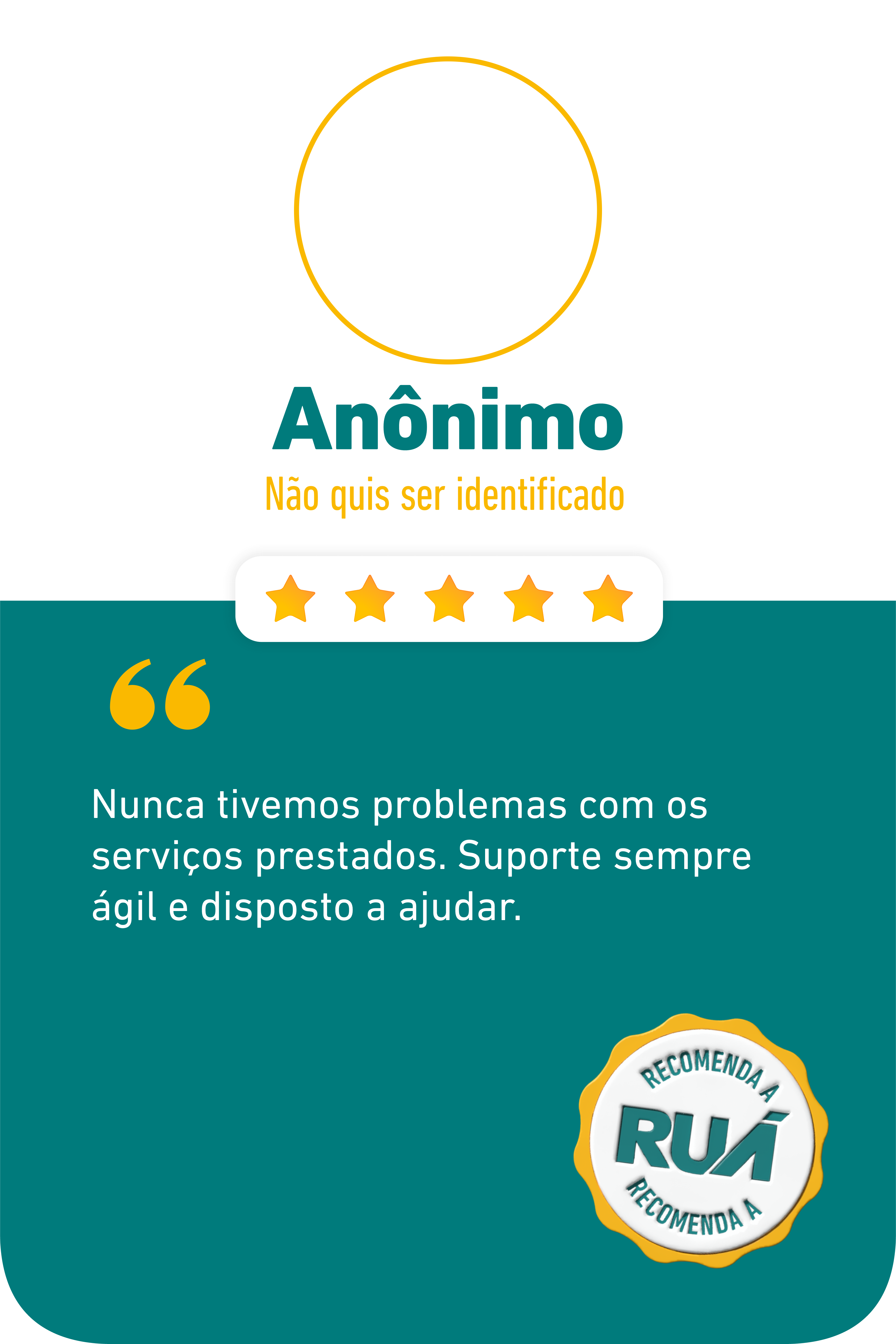 Depoimento de cliente anônimo